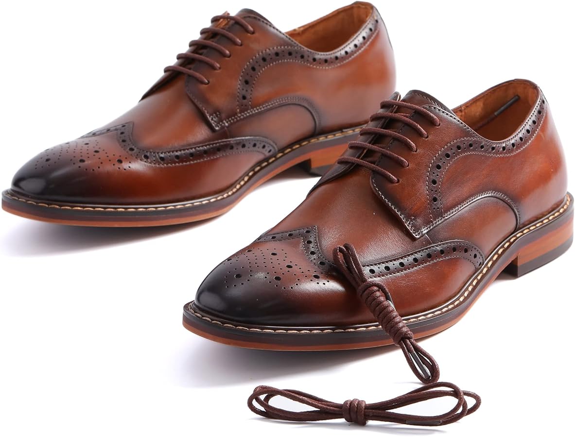 Amazon.com: PTERYBIRD Brown Dress Shoe Laces – Waxed Round Thin